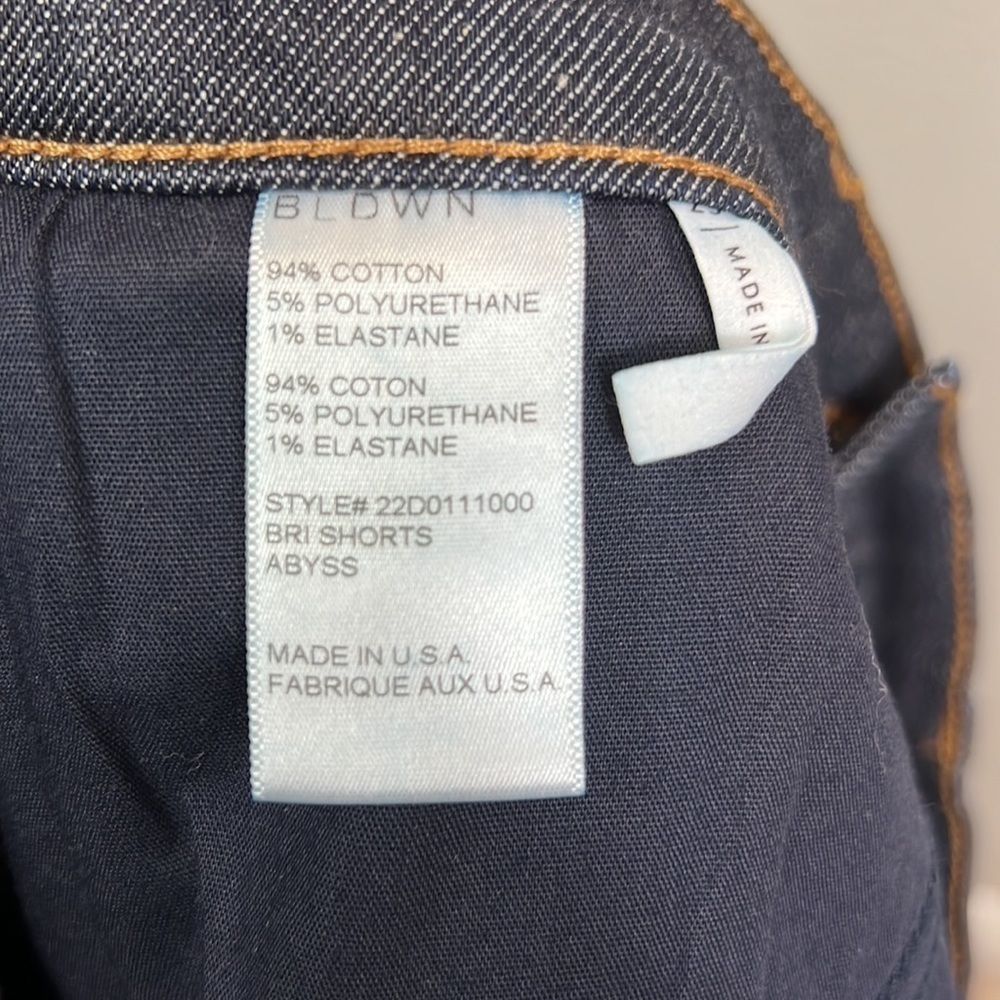 NWOT BLDWN Brie Denim Shorts High Rise Jean Dark Wash 29 - Picture 4 of 5